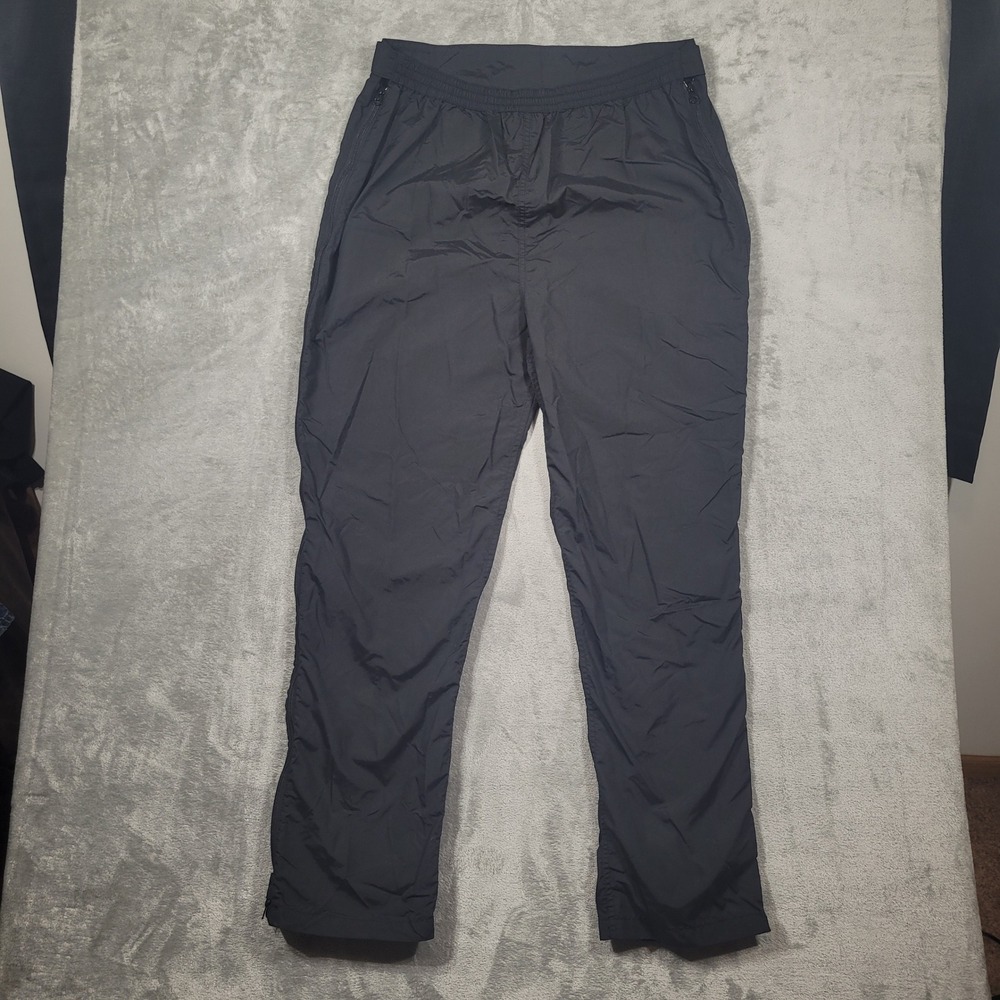 L.L. Bean Rain Pants Mens XL Tall Black Full Side Zip Nylon Vintage USA Made
